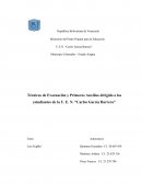 Técnicas de Evacuación y Primeros Auxilios dirigido a los estudiantes de la U. E. N. “Carlos García Barrera”