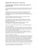 PRIMER FORO TEMÁTICO EVALUABLE TDC