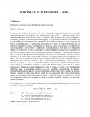 PORCENTAJE DE HUMEDAD EN LA ARENA