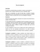 Tipo de investigación SERIES DE TIEMPO