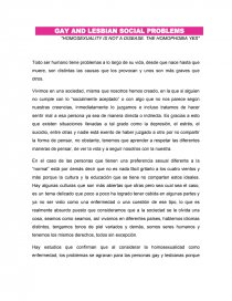 HOMOSEXUALITY IS NOT A DISEASE. THE HOMOPHOBIA YES. Página 1