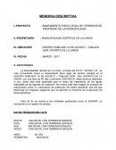 MEMORIA DESCRIPTIVA TALLER