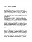 Grupos de Trastornos de la Personalidad