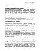 Principales paradigmas de la tradición sociológica.