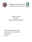 Laboratorio de Física Análisis Cualitativo del Movimiento