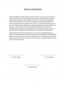 Ejemplo de acta constitutiva corta