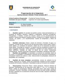 Programación de la Asignatura. Química