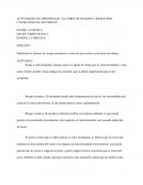 Actividades de aprendizaje: factores de peligro y riesgo por condiciones de seguridad