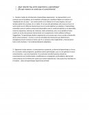 ¿Qué relación hay entre experiencia y aprendizaje?