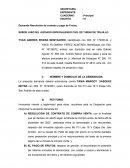 Demanda Resolución de contrato y pago de Frutos