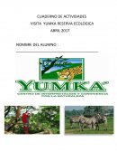CUADERNO DE ACTIVIDADES VISITA YUMKA RESERVA ECOLOGICA