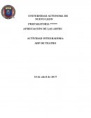 ABP DE TEATRO (integradora 3, apreciación de las artes).