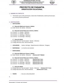PROYECTO ORIENTACION VOCACIONAL. Página 1