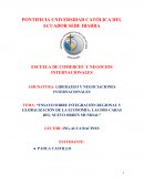 TEMA: “ENSAYO SOBRE INTEGRACIÓN REGIONAL Y GLOBALIZACIÓN DE LA ECONOMÍA: LAS DOS CARAS DEL NUEVO ORDEN MUNDIAL”