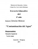 Énfasis: Ciencias Básicas “Contaminación del Agua”
