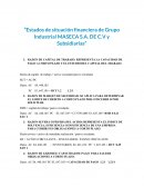 Estados de situación financiera de grupo industrial Maseca S.A. de C.V y subsidiarias