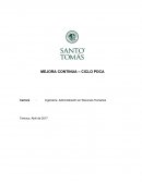 Mejora Continua Ingeniería Administración en Recursos Humanos