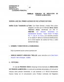 Demanda de reduccion de pension de alimentos