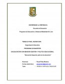 PROGRAMA DE MAGÍSTER EN EDUCACIÓN CON MENCIÓN GESTIÓN Y POLITICA EDUCACIONAL