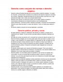 Derecho como conjunto de normas o derecho objetivo