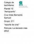 Reporte de cine. Película: La decisión más difícil