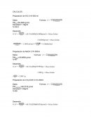 CALCULOS Preparación de HCl 0.1N 500 ml