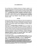 Acta administrativa: Incumplimiento de obligaciones laborales