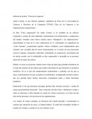 Informe de lectura: “Ética de la empresa”