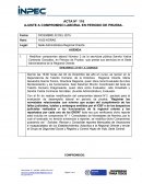 Acta de reunión y modificación de compromiso laboral en la regional oriente del ICBF