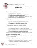Estadistica Guia No 1 ¿Cuál es el nivel de medición de cada una de las siguientes variables?