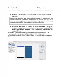 Problema a resolver (Mencionar brevemente en un párrafo que pretende la práctica). Página 1