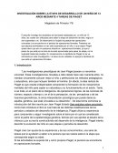 INVESTIGACIÓN SOBRE LA ETAPA DE DESARROLLO DE UN NIÑO DE 13 AÑOS MEDIANTE 4 TAREAS DE PIAGET.