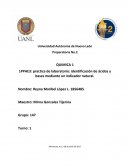 Practica de laboratorio: identificación de ácidos y bases mediante un indicador natural.