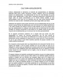 CULTURA ADOLESCENTE.