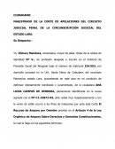 MAGISTRADO DE LA CORTE DE APELACIONES DEL CIRCUITO JUDICIAL PENAL DE LA CIRCUNSCRIPCIÓN JUDICIAL DEL ESTADO LARA.