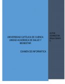 EXAMEN DE INFORMÁTICA EJERCICIOS DE WORD