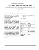 CALOR DE REACCIÓN Y CALOR DE SOLIDIFICACIÓN