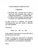 COMO FORMAR COMPETENCIAS.