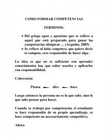 COMO FORMAR COMPETENCIAS.. Página 1