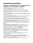 VALORAS LA IMPORTANCIA DE LOS COMPUESTOS DEL CARBONO EN TU VIDA DIARIA Y ENTORNO.