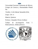 Trabajo de Investigación Tema 3. Hidrocarbonos. (Hidrocarburos)