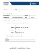 Actividad integradora, etapa 2. Grupos funcionales de los productos orgánicos en tu hogar