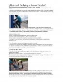 ¿Qué es el Bullying o Acoso Escolar?