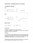 DISTRIBUCIONES DE PROBABILIDAD PARA V.A CONTINUAS: