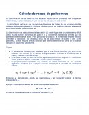 Cálculo de raíces de polinomios