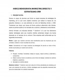 INDICE MONOGRAFIA MARKETING DIRECTO Y ESTRATEGIAS CRM
