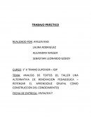 ANALISIS DE TEXTOS (EL TALLER UNA ALTERNATIVA DE RENOVACION PEDAGOGICA – REPENSAR EL APRENDIZAJE GRUPAL COMO CONSTRUCCION DEL CONOCIMIENTO)