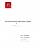 Coordinación de funciones entre sistema nervioso Y Sistema endocrino