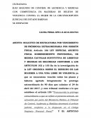 Solicitud de nulidad