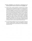 Principios andragógicos que caracterizan el aprendizaje de los docentes para los fines de la asesoría técnico pedagógica